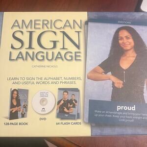 American Sign Language Catherine Nichols DVD AND 64 Flash Cards